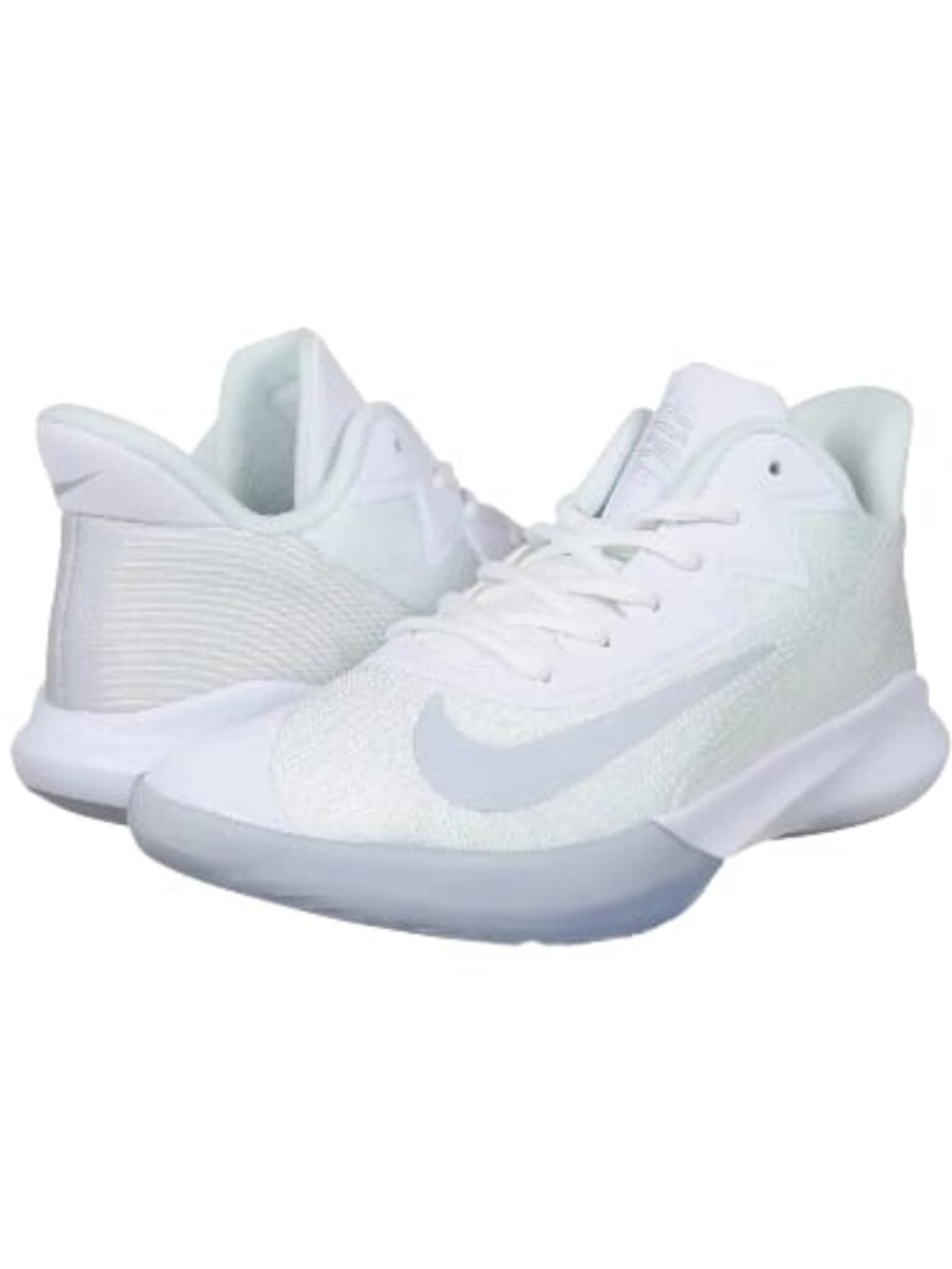 Nike Men's Precision 4 White/Pure Platinum-Clear, Size 8